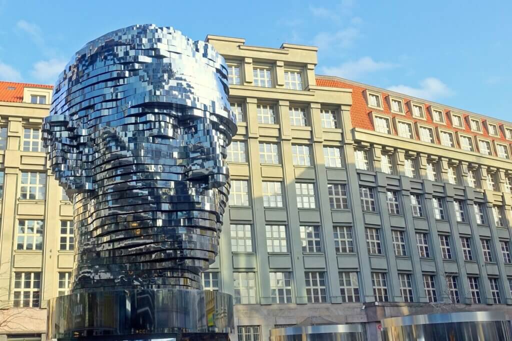 Head of Franz Kafka Prague