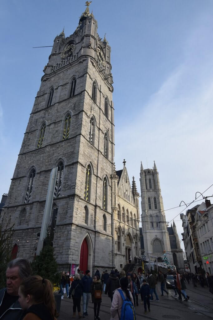 Belfry and Saint Bavo's Cathedral