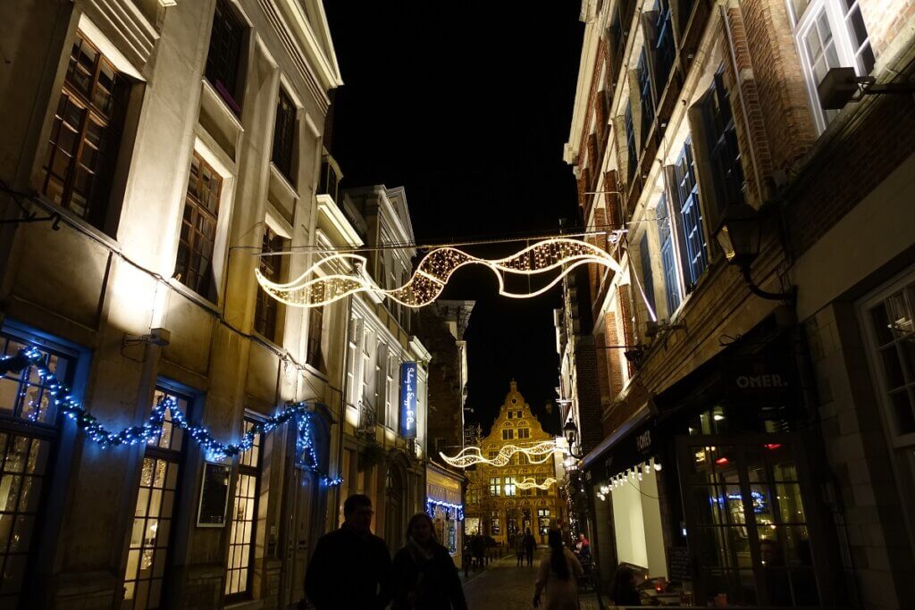 Street decoration near Ghent Christmas Market