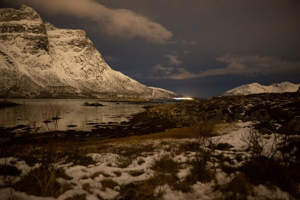 Reflection of Snowy Mountain at Water