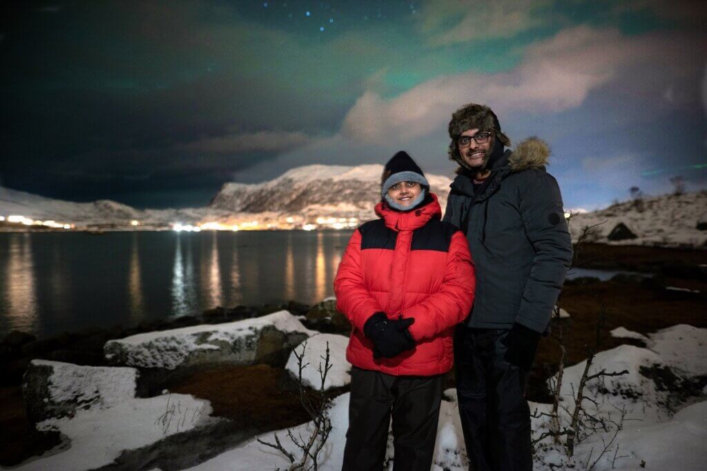 Happy Us at Tromso Northern Lights