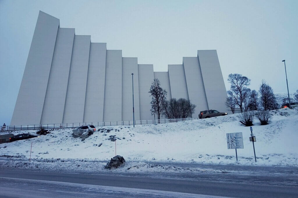 Side View of Arctic Cathedral Tromso