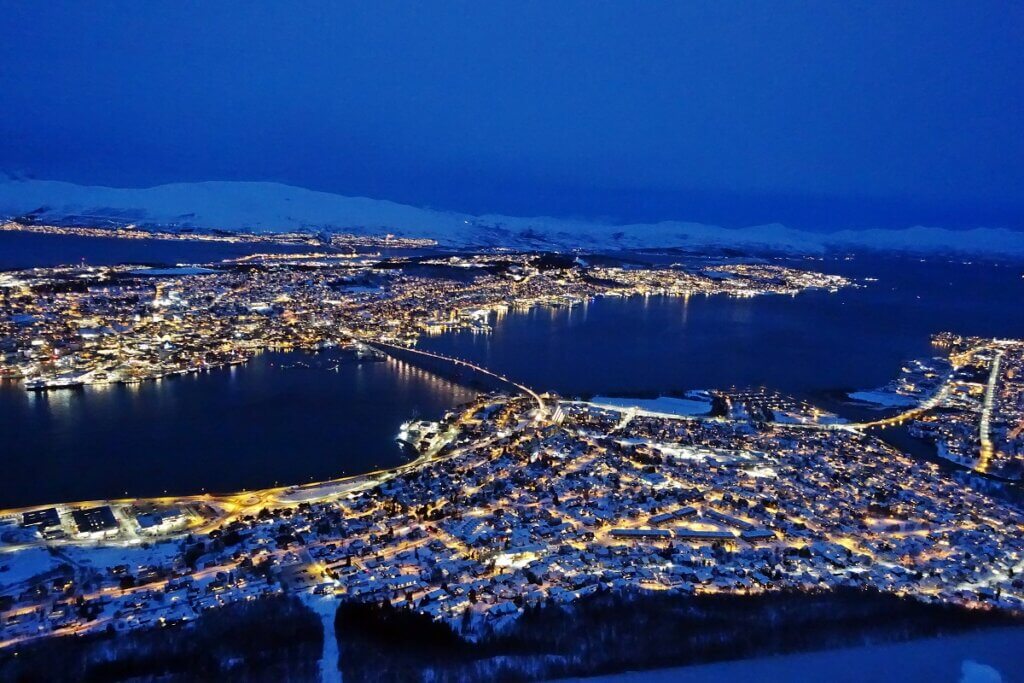 Fjellheisen At Night