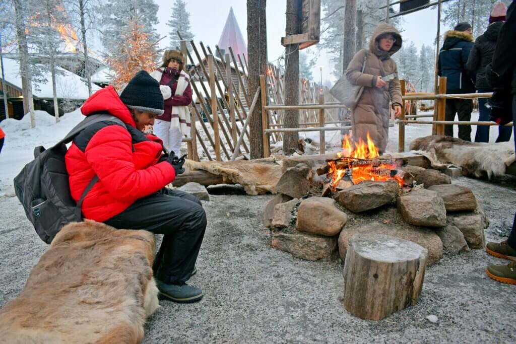 Fireplace in Santa Village