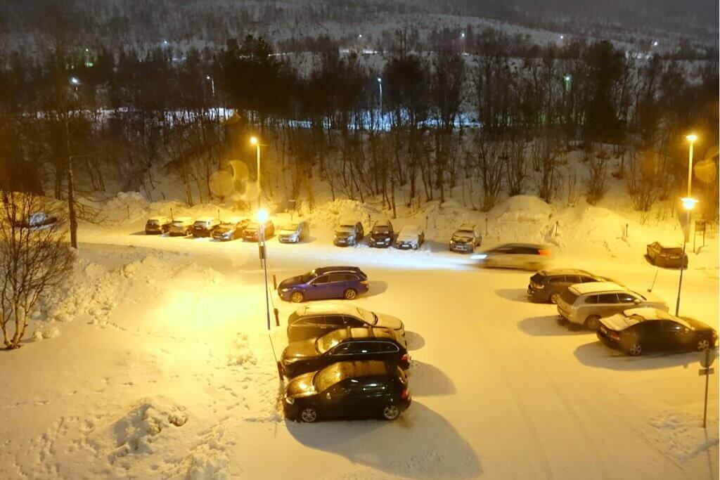 Car Parking After Snowfall