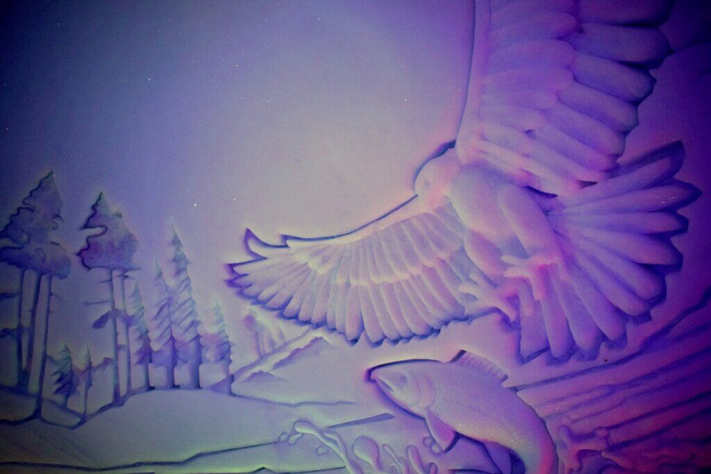 Snow Sculpture of Eagle