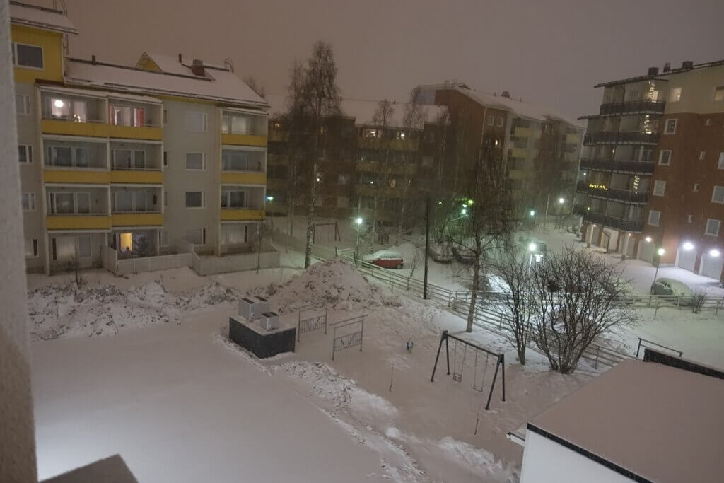 Snowfall at Rovaniemi