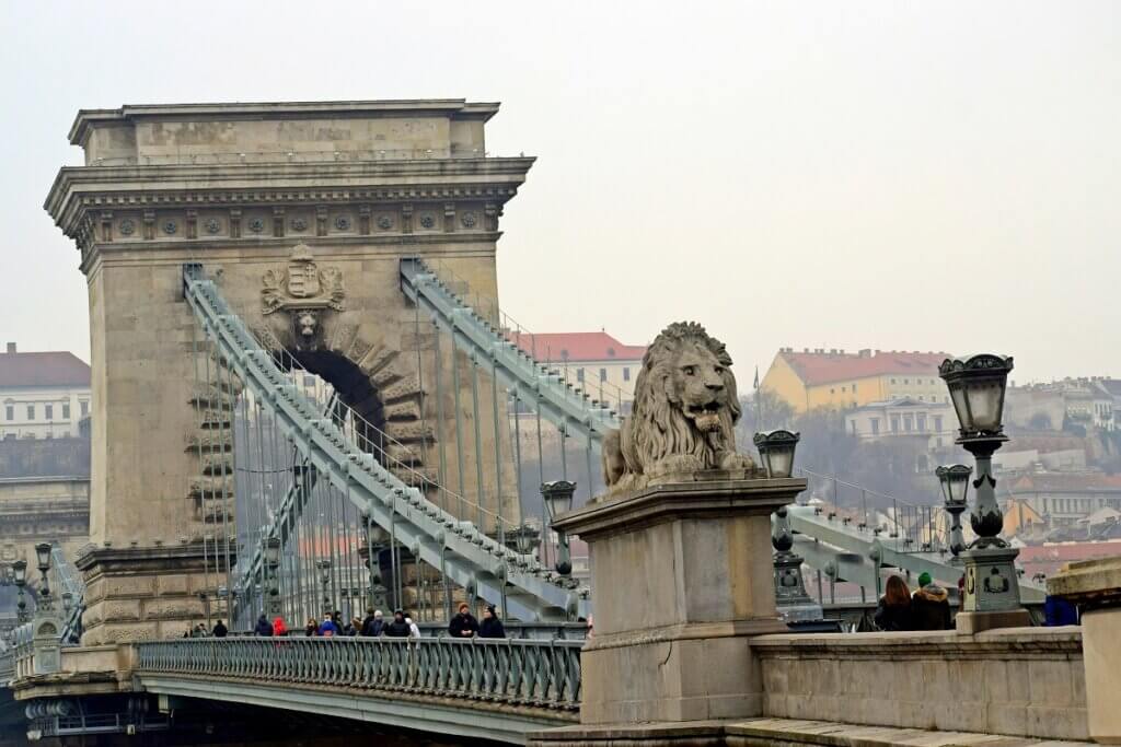 Chain Bridge At Budapest